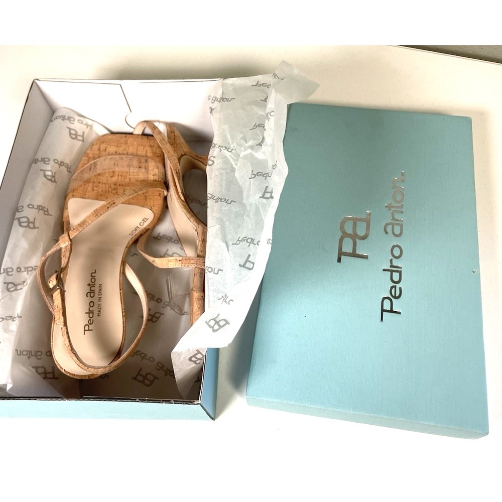 Pedro Anton‎ Women's Heels 41/  10 High Dress Shoes Strappy Sandals Sexy Brown